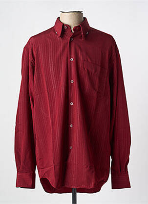 Chemise manches longues coupe droite rouge LUCIO homme