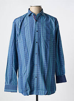 Chemise manches longues poches bleu LOUIS VICTOR homme