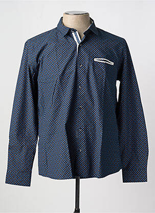 Chemise manches longues poches bleu CAPTEN homme