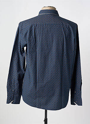 Chemise manches longues poches bleu CAPTEN homme