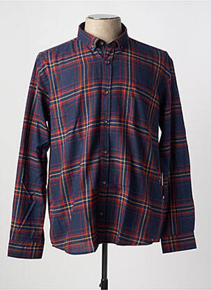 Chemise manches longues manches longues bleu CAPTEN homme