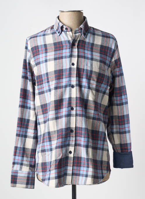 Chemise manches longues bleu CAP 10 TEN pour homme