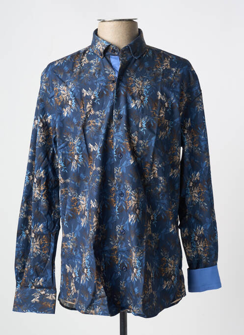 Chemise manches longues bleu CAP 10 TEN pour homme