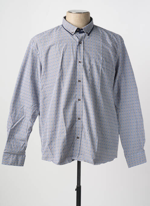 Chemise manches longues bleu CAP 10 TEN pour homme