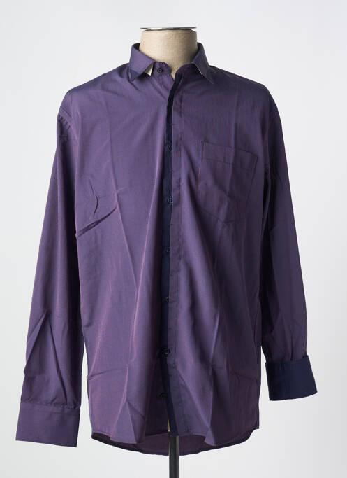 Chemise manches longues violet LOUIS VICTOR pour homme