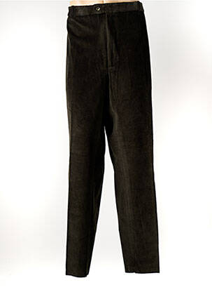 Pantalon chino fermeture zippée sous rabat avec crochet taille haute vert KA'LYNX homme