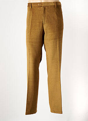 Pantalon chino stretch taille haute jaune PIERRE D'ARLANC homme