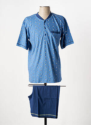 Pyjama bas short bleu JET homme