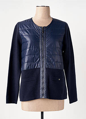 Veste casual col rond bleu LOU LOU BY NALO femme