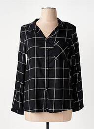 Chemisier coupe cintrée manches longues noir KANOPE femme