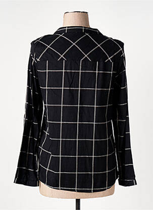 Chemisier coupe cintrée manches longues noir KANOPE femme