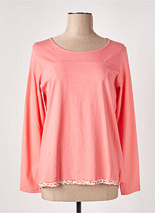 Top col rond manches longues rose ARMOR LUX femme