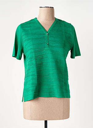 Top manches courtes manches courtes vert THEL ELEGANCE femme