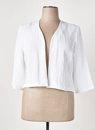 Veste casual coupe droite blanc GEVANA femme