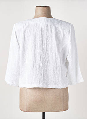 Veste casual coupe droite blanc GEVANA femme