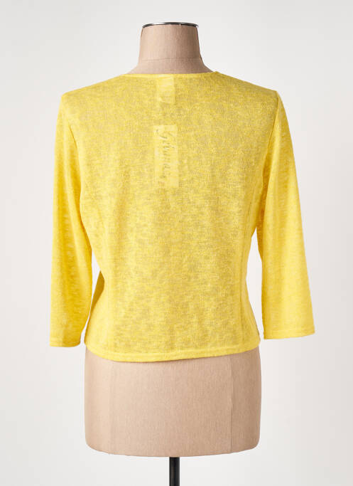 Gilet manches longues jaune GEVANA femme