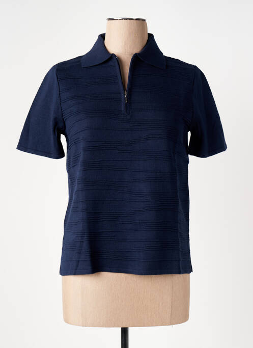 Polo bleu THEL ELEGANCE pour femme