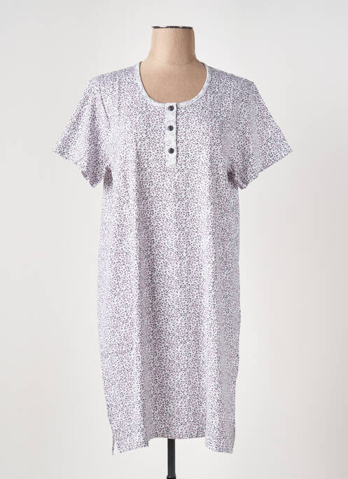 Chemise de nuit fermeture boutonnée sur le devant blanc JET femme