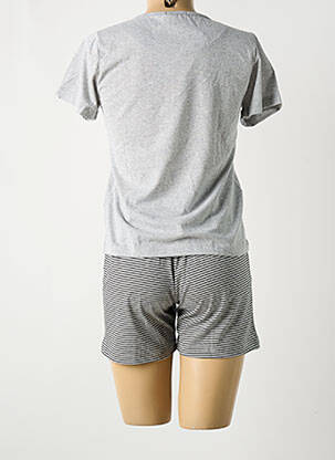 Pyjashort col rond gris EVEN femme