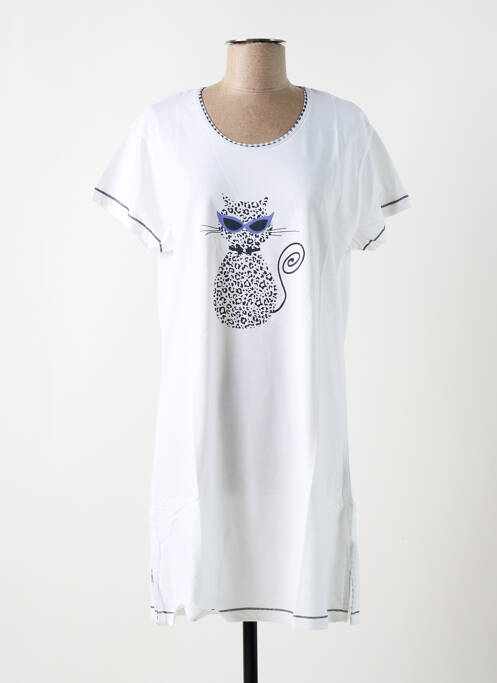 Chemise de nuit blanc HAJO pour femme