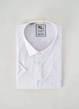 Chemise manches courtes coupe cintrée blanc CAPTEN homme