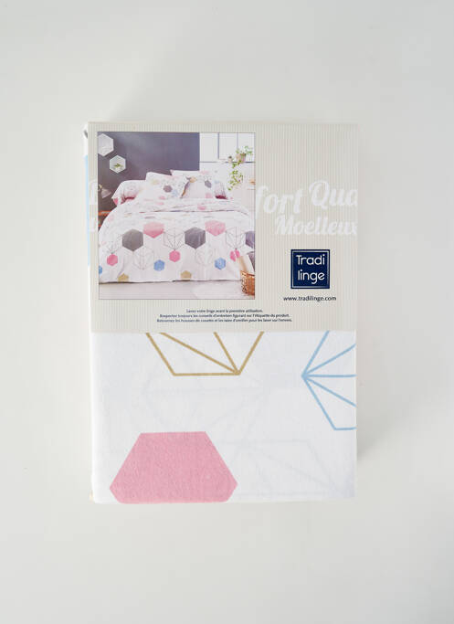 Parure de lit imprimé fantaisie blanc TRADI LINGE femme