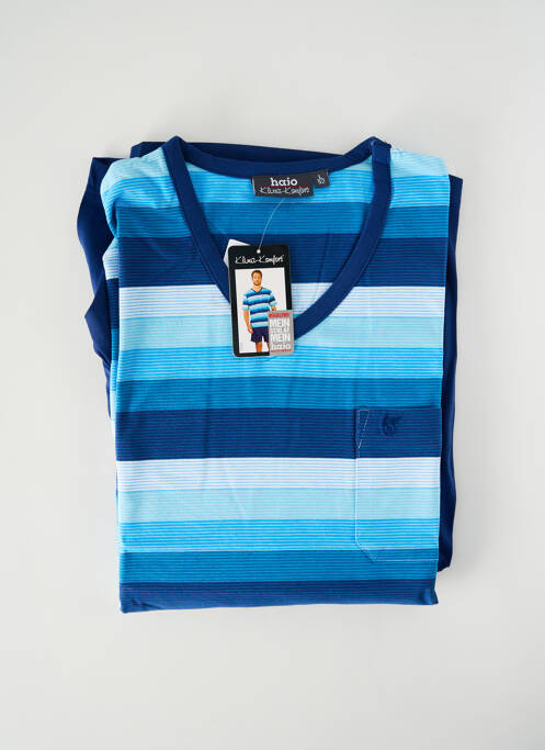 Pyjashort bleu HAJO pour homme