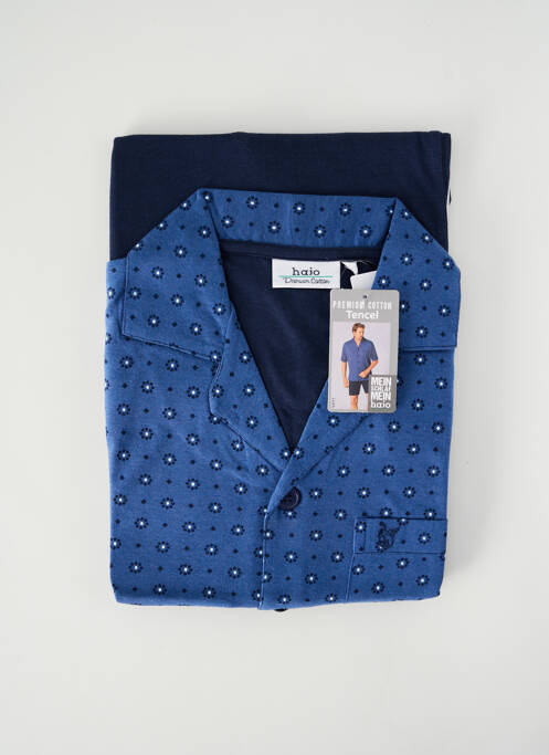 Pyjashort bleu HAJO pour homme