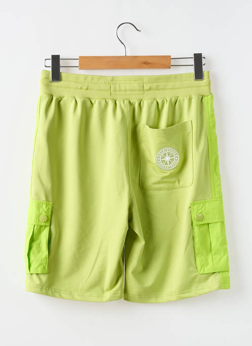 Bermuda taille élastique taille normale vert DOUBLEHOOD homme
