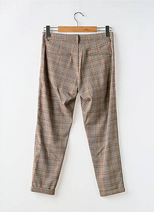 Pantalon 7/8 fermeture zippée sous rabat boutonné taille normale marron IMPERIAL femme