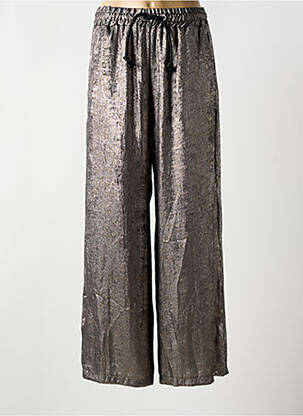 Pantalon large coupe fluide taille normale argent PLEASE femme