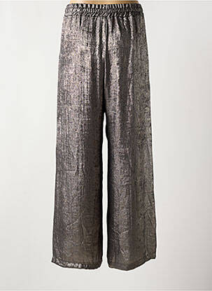 Pantalon large coupe fluide taille normale argent PLEASE femme