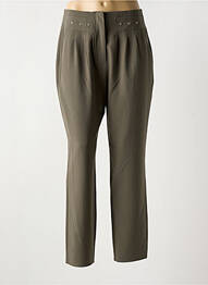 Pantalon droit tissage crêpe taille haute vert LIU JO femme