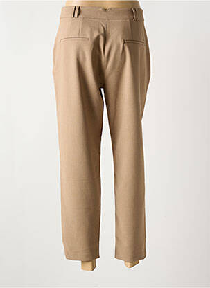 Pantalon chino fermeture zippée sous rabat boutonné taille haute marron SALSA femme