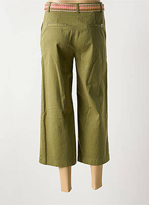 Pantacourt stretch taille normale vert PLEASE femme