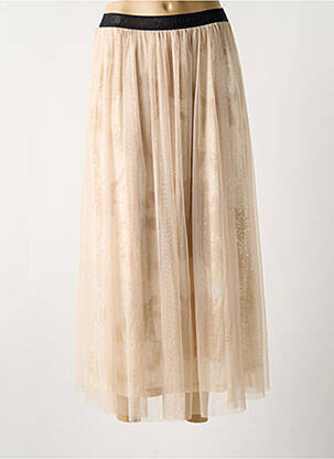 Jupe longue coupe fluide beige LIU JO femme