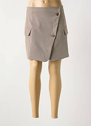 Jupe courte coupe droite beige IMPERIAL femme