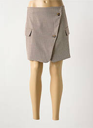 Jupe courte coupe droite beige IMPERIAL femme