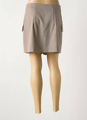 Jupe courte coupe droite beige IMPERIAL femme