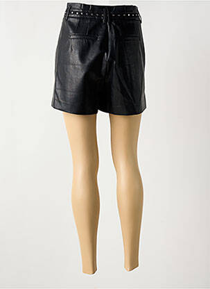 Short tissage simili-cuir taille haute noir FREEMAN T.PORTER femme