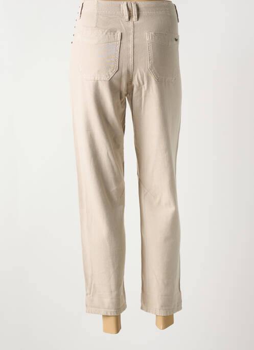 Jeans coupe droite taille haute taille haute beige FREEMAN T.PORTER femme