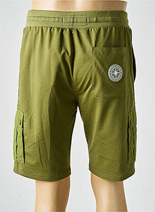 Bermuda taille élastique taille normale vert DOUBLEHOOD homme