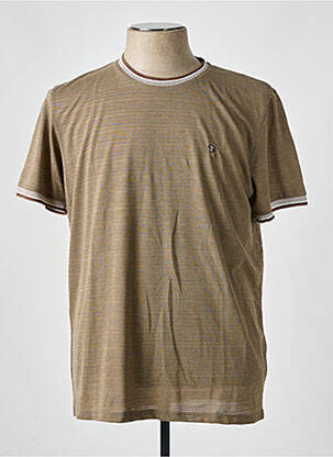 T-shirt coupe cintrée manches courtes marron BENSON & CHERRY homme