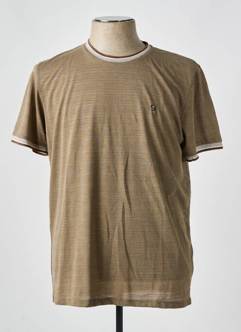 T-shirt coupe cintrée manches courtes marron BENSON & CHERRY homme