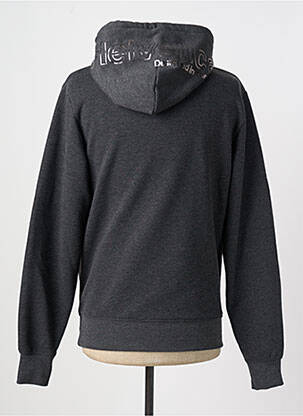 Sweat-shirt à capuche tissage jersey manches longues gris HELVETICA homme