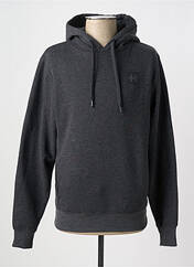 Sweat-shirt à capuche gris HELVETICA pour homme seconde vue