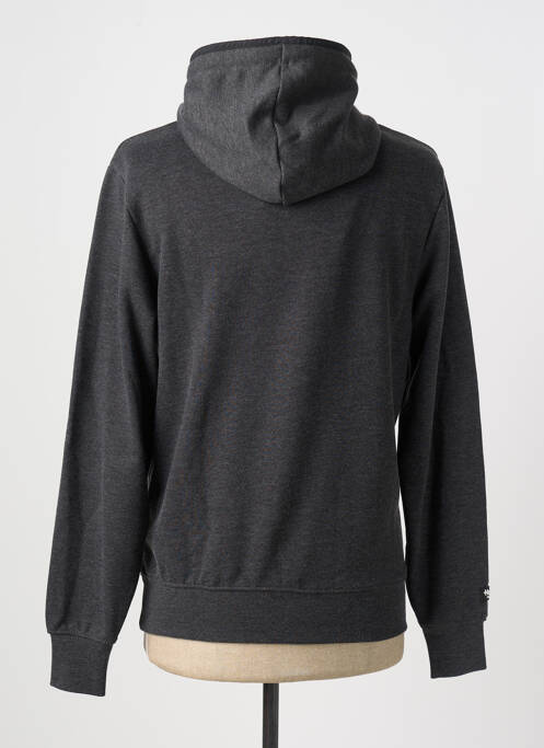 Sweat-shirt à capuche tissage jersey manches longues gris HELVETICA homme