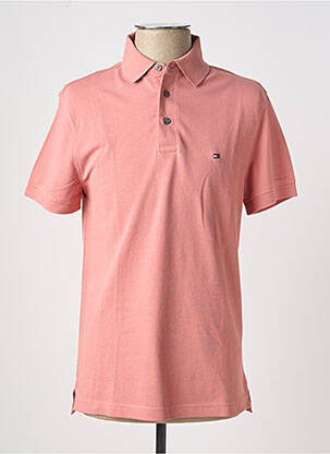 Polo stretch manches courtes rose TOMMY HILFIGER homme