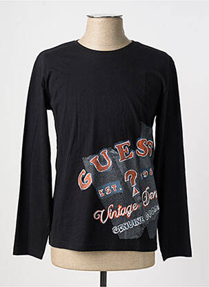 T-shirt noir GUESS pour garçon