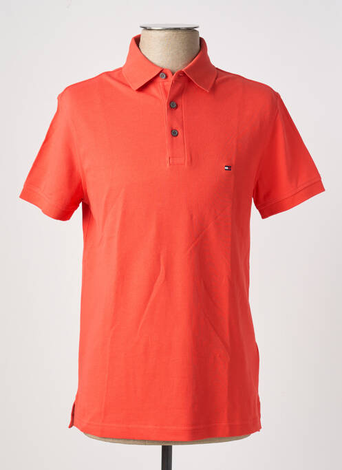 Polo stretch manches courtes orange TOMMY HILFIGER homme